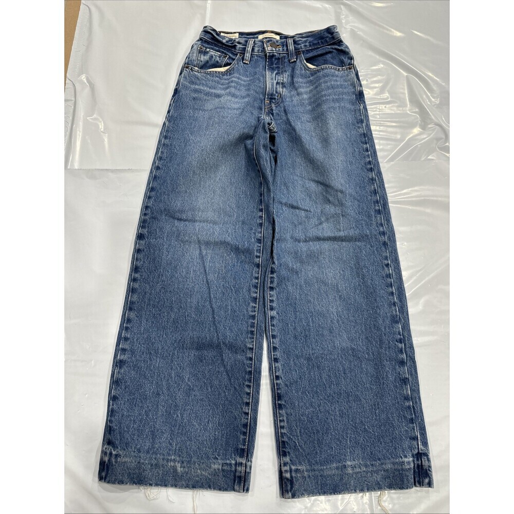 Levi’s Premium Jeans Women's 24 Blue Denim Straight Leg Zip Fly XL Baggy CEB300